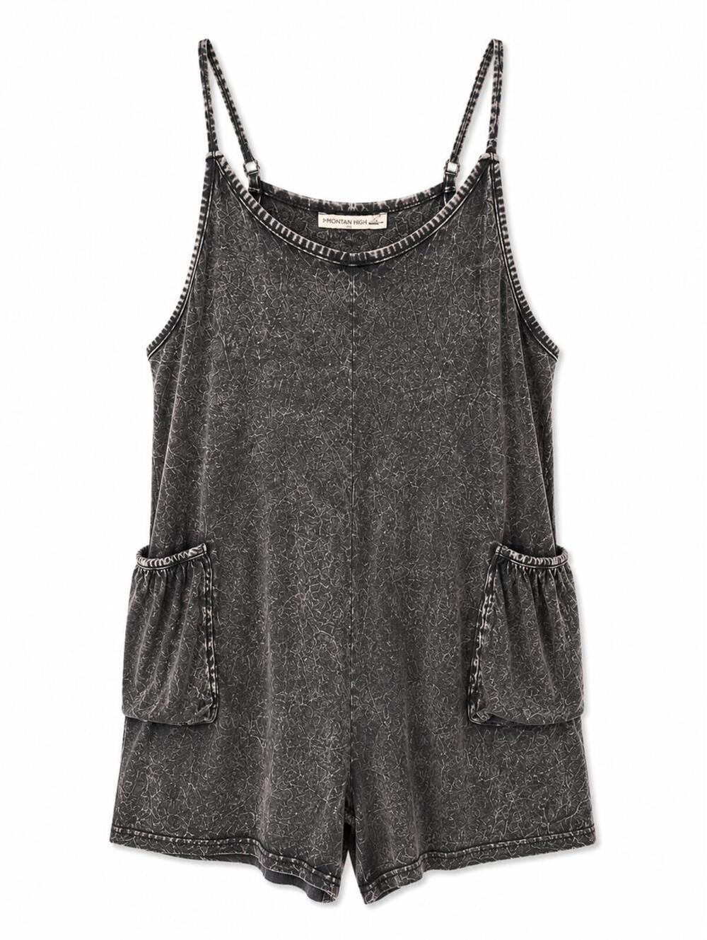 Zenana Washed Black w/Pockets